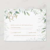 UAWG - Grüne Blätter Gold Postkarte (Vorderseite)