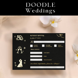 UAWG güly Reply Foil Doodle Respond Enclosure Folieneinladung