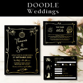 UAWG güly Reply Foil Doodle Respond Enclosure Folieneinladung