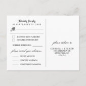 UAWG Halloween Gothic Wedding MENU PostCard Einladungspostkarte (Rückseite)