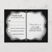 UAWG Halloween Postcard - Orange & Schwarze Liebe Einladungspostkarte (Rückseite)