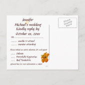 UAWG-Herbstfarben-Hochzeit Einladungspostkarte (Rückseite)