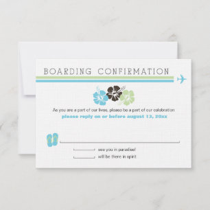 UAWG Hibiskus Boarding Pass RSVP Karte