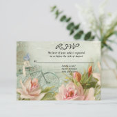 UAWG Hipster FahrradRose Rustikale Hütte RSVP Karte (Stehend Vorderseite)