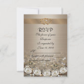 UAWG Hochzeit Antwort Karte Diamanten und Satin (Vorderseite)