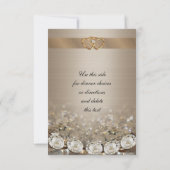 UAWG Hochzeit Antwort Karte Diamanten und Satin (Rückseite)