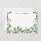 UAWG Hochzeit botanischer Eukalyptus-Tagesthema RSVP Karte (Rückseite)