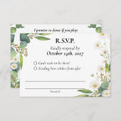 UAWG Hochzeit botanischer Eukalyptus-Tagesthema RSVP Karte (Vorne/Hinten)