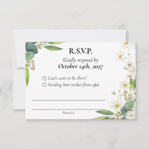 UAWG Hochzeit botanischer Eukalyptus-Tagesthema RSVP Karte