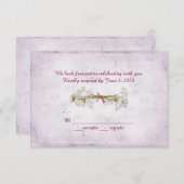 UAWG Hochzeit- zeitsbukett mit Perlen Einladung (Vorne/Hinten)