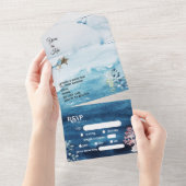 UAwg Hochzeiten rustikaler Ozeane All In One Einladung (Abreißen)