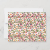 UAwg-Hochzeitkarte für Wasserfarbenfloralblüten Einladung (Rückseite)