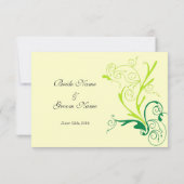 UAWG Hochzeitkarten. Wirbelnde Blumenmuster RSVP Karte (Rückseite)