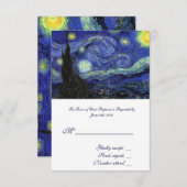 UAWG, Hochzeitsannahmekarte, Starry Night RSVP Karte (Vorne/Hinten)