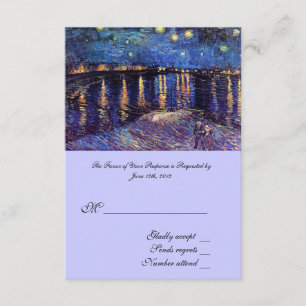 UAWG, Hochzeitsannahmekarte, Starry Night ... RSVP Karte