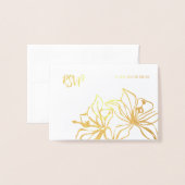 UAWG Hochzeitskarte Golf-Folie Lilien Blume Folienkarte (Vorderseite mit Umschlag)