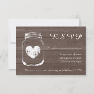UAwg Hochzeitskarten aus Holz RSVP Karte