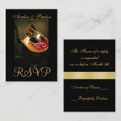 UAWG Hochzeitskarten für venezianische Maskenmaske Begleitkarte (Vorne/Hinten)