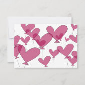 UAWG-Hochzeitskarten mit rotem Herzballon RSVP Karte (Rückseite)