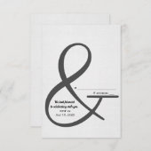 UAWG Hochzeitsmarkierung auf weichem Silber RSVP Karte (Vorne/Hinten)