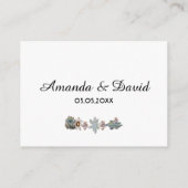 UAWG Hochzeitssüchtige Blume weiß Begleitkarte (Rückseite)