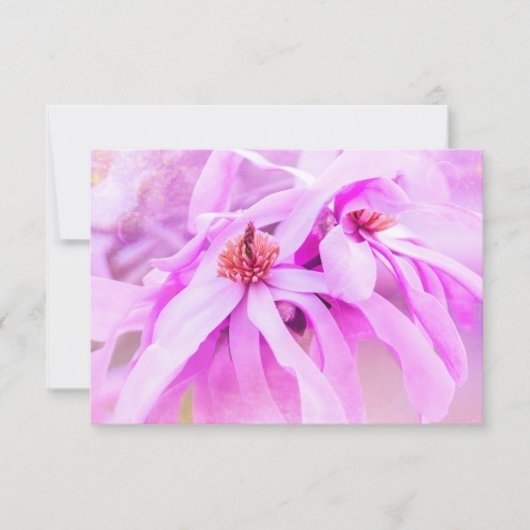 UAWG Hübsche rosa Blume Blüten RSVP Karte (Vorderseite)