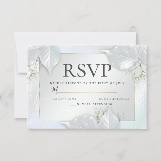 UAWG | Icy Blue Pearl Shimmer Einladung (Vorderseite)