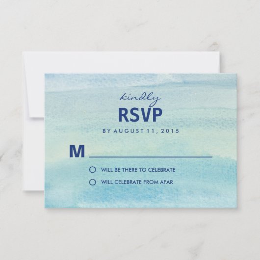 UAwg im Wasserfarben/Hochzeitskarten RSVP Karte (Vorderseite)