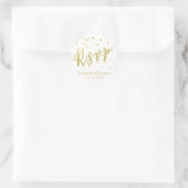 UAWG | Imitate Gold Brush Script Wedding Sticker (Tasche)