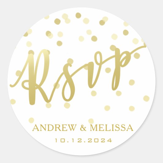 UAWG | Imitate Gold Brush Script Wedding Sticker (Vorderseite)