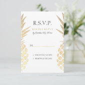 UAWG Imitate Goldfolie Ananas Tropische Hochzeit RSVP Karte (Stehend Vorderseite)