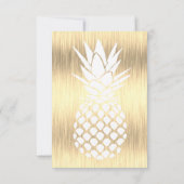 UAWG Imitate Goldfolie Ananas Tropische Hochzeit RSVP Karte (Rückseite)