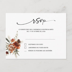 UAwg in spanischer Hochzeitskarte Postkarte