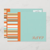 UAwg in Weiß-Orange und Blau Einladungspostkarte (Vorne/Hinten)