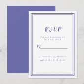 UAWG Invitation Cards Periwinkle Blue Chic Hochzei (Vorne/Hinten)