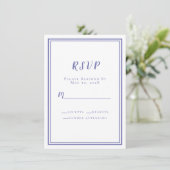 UAWG Invitation Cards Periwinkle Blue Chic Hochzei (Stehend Vorderseite)
