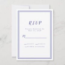 UAWG Invitation Cards Periwinkle Blue Chic Hochzei