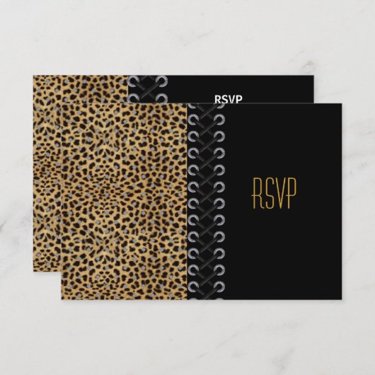 UAWG Jeder Anlass Schwarze Tiere sehen Augen RSVP Karte (Vorne/Hinten)