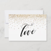 UAWG-Kalligraphie mit Herz, Goldfetti, RSVP Karte (Rückseite)