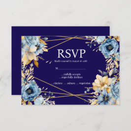UAwg-Karte für Navy Blue und Gold RSVP Karte