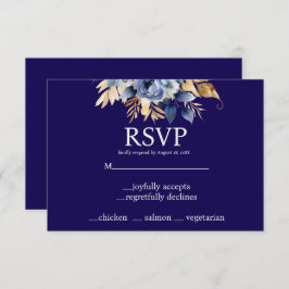 UAwg-Karte für Navy Blue und Gold RSVP Karte
