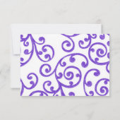 UAWG Karten-Rolle-Muster lila RSVP Karte (Rückseite)