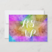 UAWG Kartewatercolor-vibrierender bunter Stern RSVP Karte (Rückseite)