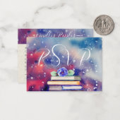 UAWG Kindly Antwort Wasserfarbenbücher Lila Hochze Mitteilungskarte (Vorderseite/Rückseite Beispiel)