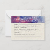 UAWG Kindly Antwort Wasserfarbenbücher Lila Hochze Mitteilungskarte (Rückseite)