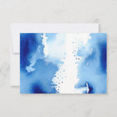 UAWG KINDLY REPONIERT moderne dunkelblaue Aquarell RSVP Karte (Rückseite)