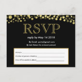 UAWG lade Postkartenschwarz und Gold ein Einladungspostkarte (Vorderseite)