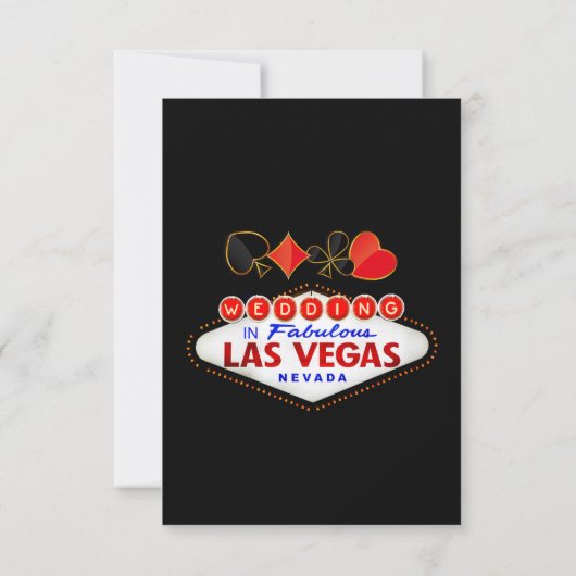 UAWG Las Vegas Sign Wedding Neon Light Repcard RSVP Karte (Rückseite)