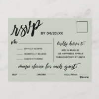 UAWG "lässig Handwriting Sage Green Menu"
