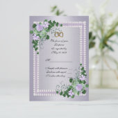 UAWG Lavender Rose RSVP Karte (Stehend Vorderseite)